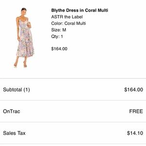 Astr Coral Multi Midi Dress